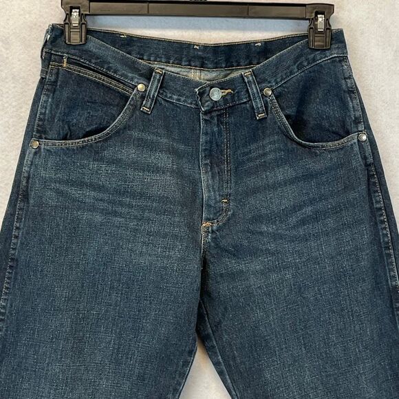 WRANGLER Men’s Jeans 31x34 Blue Classic Fit Straight Leg Denim Western Pants - Picture 5 of 12